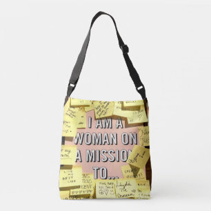 Woman on A Mission, Motivational Crossbody Bag