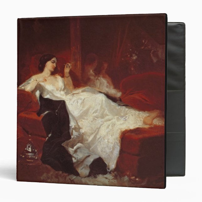 Woman on a red sofa binder (Front/Inside)