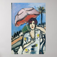 Woman on Cell Phone Abstract, Matisse Style