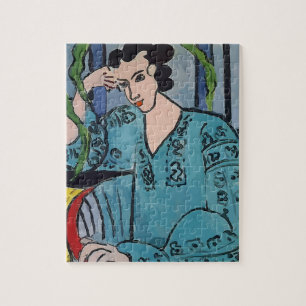 Woman on Cell Phone vintage style Jigsaw Puzzle