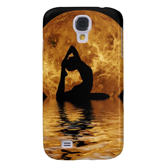 woman on moon background Case-Mate samsung galaxy case (Back)