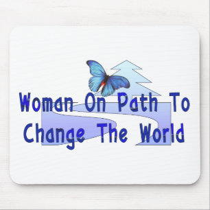 Woman On Path Mouse Pad