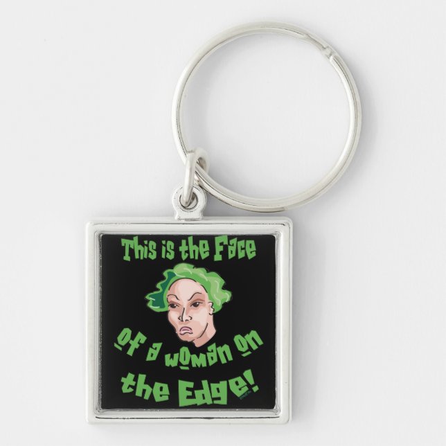 Woman on the Edge Keychain (Front)