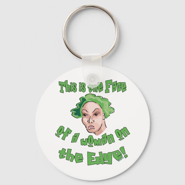 Woman on the Edge Keychain (Front)