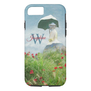 Woman Parasol Initial Name iPhone 8/7 Case