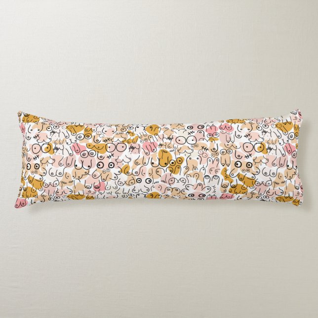 woman pattern funny breast body pillow (Front)