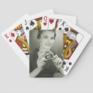 Woman Playing Cards