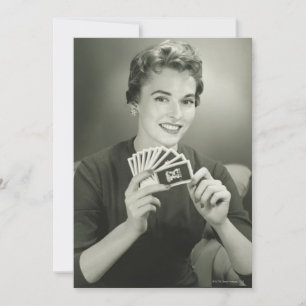 Woman Playing Cards