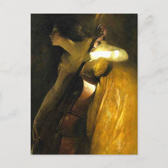 Woman Playing Cello Postcard (Front)