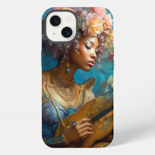 Woman Playing Lute African American Fantasy Art iPhone 13 Case