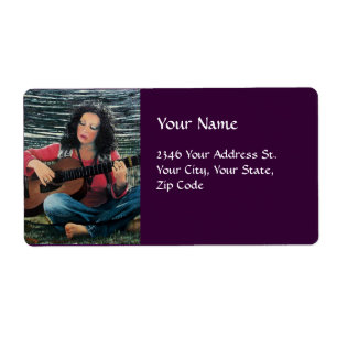 Woman Playing Music With Acoustic Guitar