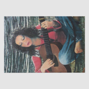 Woman Playing Music With Acoustic Guitar  Tissue P Tissue Paper