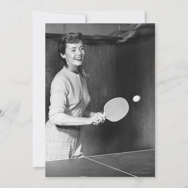 Woman Playing Table Tennis (Front)
