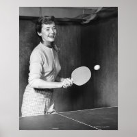 Woman Playing Table Tennis