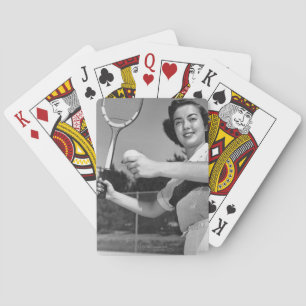 Woman Playing Tennis 3 Cards