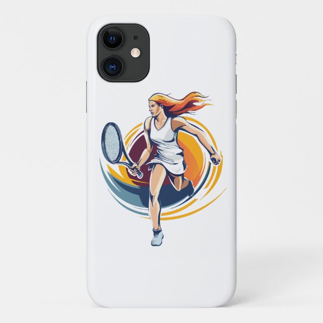 woman playing tennis Case-Mate iPhone case (Back)