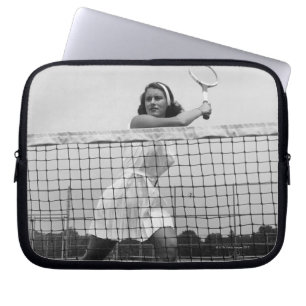 Woman Playing Tennis Laptop Sleeve