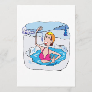 Woman Polar Bear Invitation