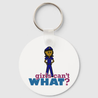 Woman Police Officer Keychain