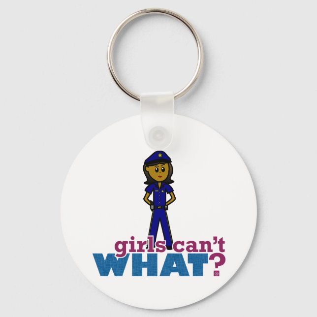 Woman Police Officer Keychain (Front)
