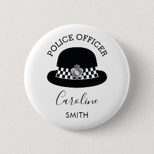 Woman Police Officer   Personalised 2 Inch Round Button