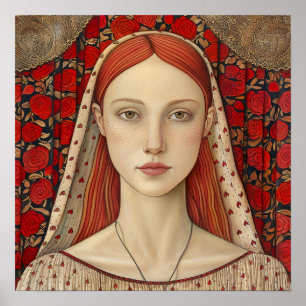 Woman Portrait Decorative Art Print 