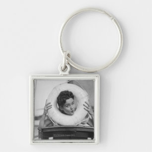 Woman Posing 3 Keychain