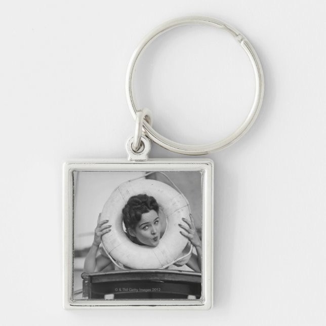 Woman Posing 3 Keychain (Front)