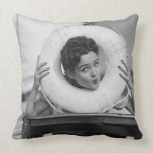 Woman Posing 3 Throw Pillow