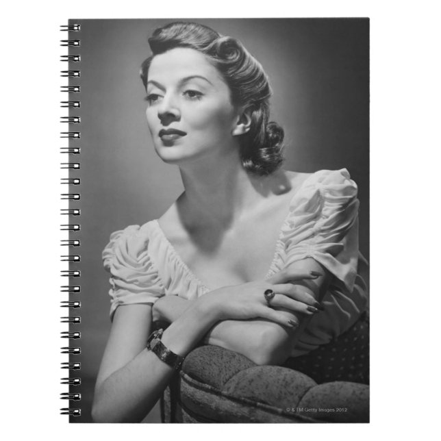 Woman Posing in Studio Notebook (Front)