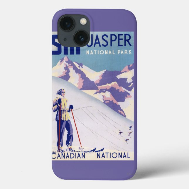 Woman Posing Open Slopes Poster Case-Mate iPhone Case (Back)