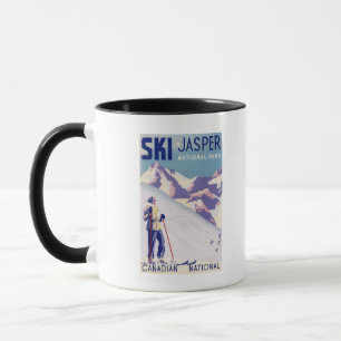 Woman Posing Open Slopes Poster Mug