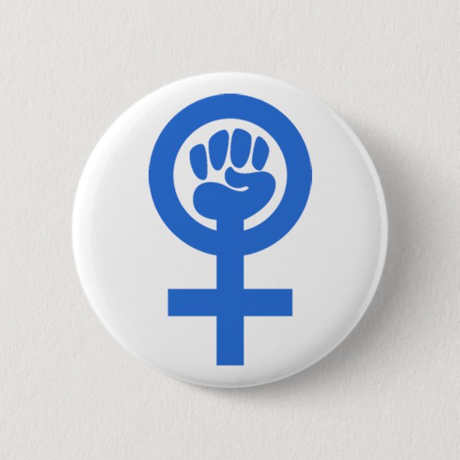 Woman Power 2 Inch Round Button (Front)