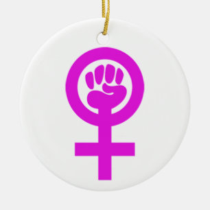 Woman Power Ceramic Ornament