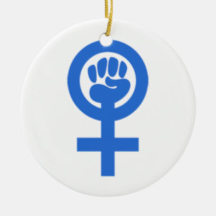 Woman Power Ceramic Ornament