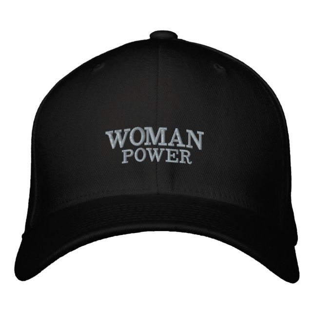 WOMAN POWER EMBROIDERED BASEBALL CAP (Front)