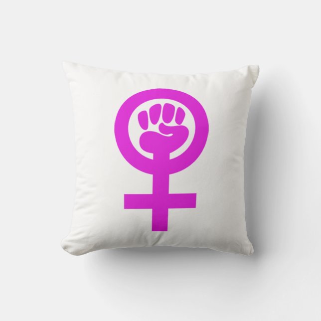 Woman Power Throw Pillow (Front)