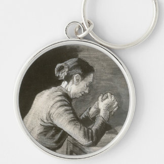 Woman Praying, Vincent van Gogh Keychain