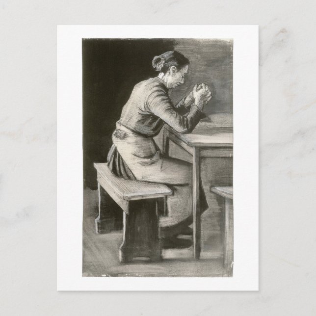Woman Praying, Vincent van Gogh Postcard (Front)
