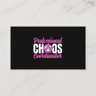 Woman Professional Chaos Coordinator Funny Mom Tea Business Card