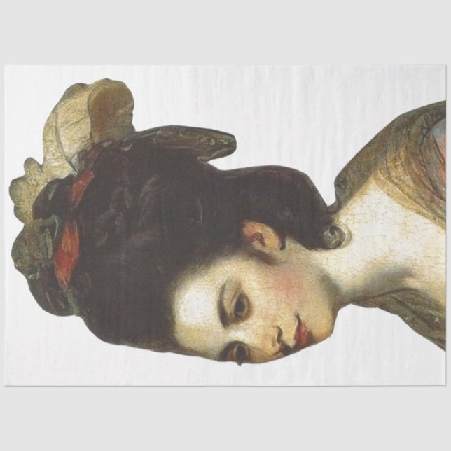 Woman Profile Decoupage Paper (Front)