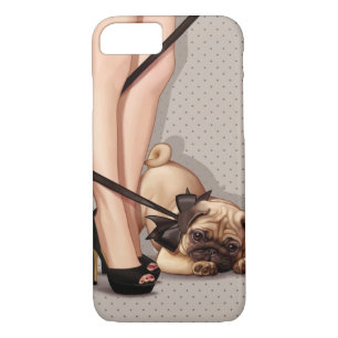 Woman & Pug Puppy iPhone 8/7 Case