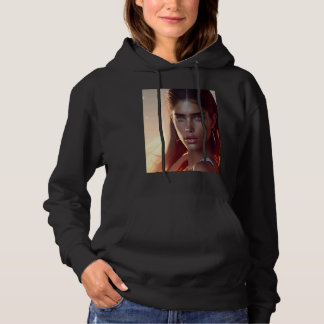 Woman Radiant Glow Glowing Look Colors Yellow Suns Hoodie
