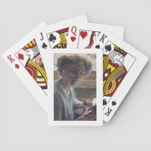 Woman Reading, 1909 (oil on canvas) Playing Cards