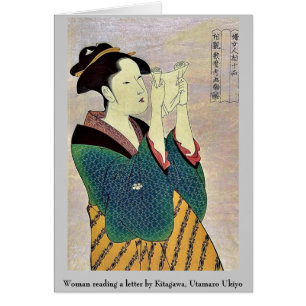 Woman reading a letter by Kitagawa, Utamaro Ukiyo