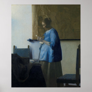 Woman Reading a Letter — Vermeer Poster