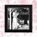 Woman Reading Art Nouveau  Gift Box<br><div class="desc">Woman Reading Art Nouveau Ex Libris</div>