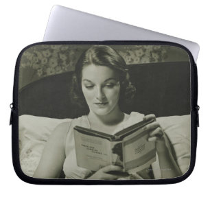 Woman Reading Book Laptop Sleeve