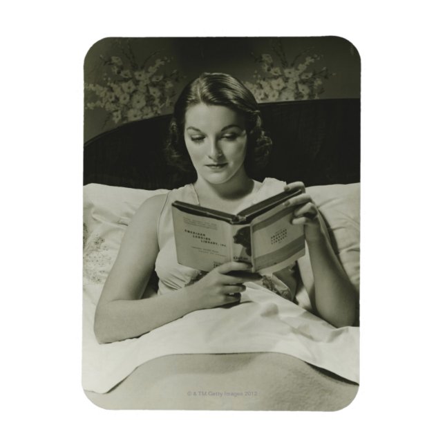 Woman Reading Book Magnet (Vertical)