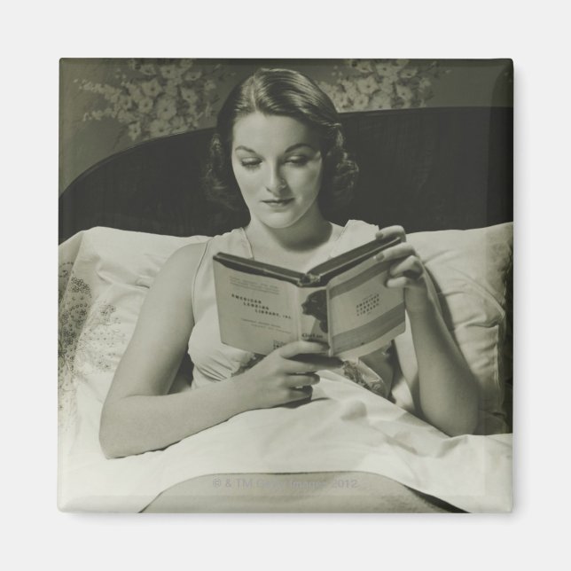 Woman Reading Book Magnet (Front)